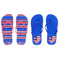 Ladies' Patriotic Rubber Flip Flops — Dollar Tree (SKU 288572)