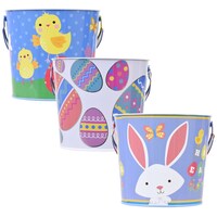Printed Metal Easter Buckets with Handles — Dollar Tree (SKU 262522)