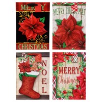 Voila Extra-Large Christmas Poinsettias Gift Bags, 17x12x5 in. — Dollar Tree