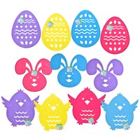 Glittery Die-Cut Felt Easter Wall Decorations — Dollar Tree (SKU 247921)