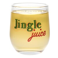 Jingle Juice Printed Stemless Wine Glasses, 16.8 oz. — Dollar Tree