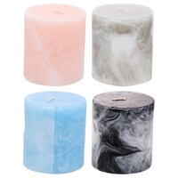 Luminessence Marble Pillar Candles, 2.75x2.5-in. — Dollar Tree