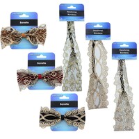 Basic Solutions Lacy Hair Wraps and Bows — Dollar Tree penny item