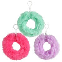 Fuzzy Donut-Shaped Key Chains — Dollar Tree (SKU 278153)