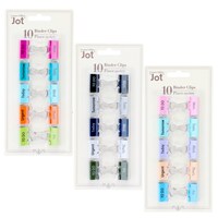 Jot Binder Clips, Assorted Colors, 10-Piece Pack. — Dollar Tree
