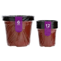 Terra-Cotta Colored Plastic Plant Starter Pots — Dollar Tree