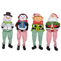 Christmas House Whimsical Dangle-Leg Christmas Characters — Dollar Tree penny item