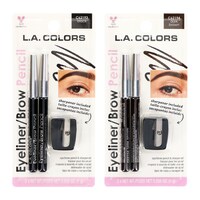 L.A. Colors Eyeliner/Brow Pencil, Assorted Shades, 3-Piece Pack. — Dollar Tree