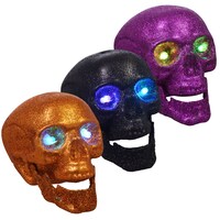Glittery Battery-Operated LED Skulls — Dollar Tree (SKU 240506)