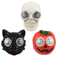 Halloween Themed Solar Cement Decorations, 2.5x2.75x3.125 in. — Dollar Tree penny item
