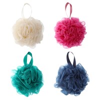 April Bath & Shower Sponge With Satin Ribbon Hook, Assorted Colors, 1-Count. — Dollar Tree