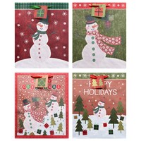 Voila Large Christmas Snowman Gift Bags, 12x10x4.5 in. — Dollar Tree
