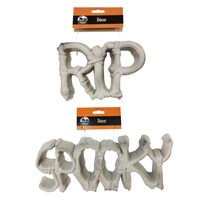 Seasonal Collection Bone Word Decor, Assorted Designs, 1-Count. — Dollar Tree
