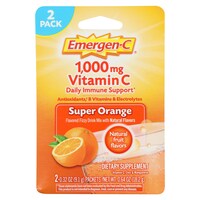 Emergen-C Super Orange Daily Immune Support Dietary Supplement, 2-Count. Packs — Dollar Tree