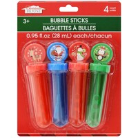 Christmas House Bubble Tubes, 4-ct. Packs — Dollar Tree penny item