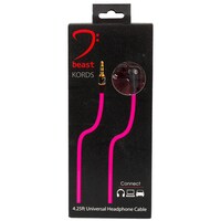 Hot Pink Beast Kords Audio Cables, 4.25 ft. — Dollar Tree