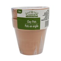 Garden Collection Clay Pots, 2-Piece Pack. — Dollar Tree