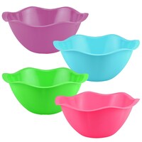 Bright Plastic Serving Bowls with Scalloped Rims, 13 in. — Dollar Tree (SKU 197808)