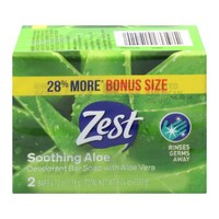 Zest Soothing Aloe Vera Deodorant Bar Soap, 2-Piece Pack. — Dollar Tree