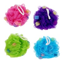 April Bath And Shower Bath Puff with Sponge — Dollar Tree