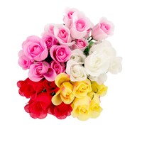 Floral Garden 7-Stem Faux Rose Bud Bushes, 13.5 in — Dollar Tree
