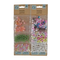 Crafters Square Beads, Assorted Styles, 90-Piece And 120-Piece Packs. — Dollar Tree