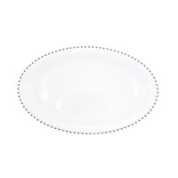 Sliver-beaded Oval Tray. — Dollar Tree