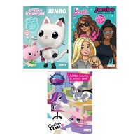 Bendon Licensed Girls Jumbo Coloring And Activity Book, Assorted Characters — Dollar Tree