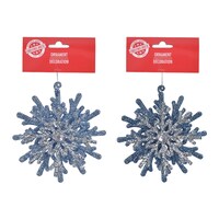 Christmas House Glitter Snowflake Ornament, Assorted Styles. — Dollar Tree