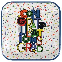 Congratulations Grad Paper Party Plates, 12-ct. Packs — Dollar Tree (SKU 344679)