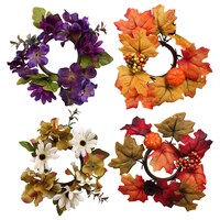 Floral Garden Harvest Themed Mini Wreaths, 9.5 in. — Dollar Tree