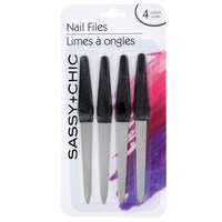 Sassy+Chic Metal Nail Files, 4-Count. Packs — Dollar Tree