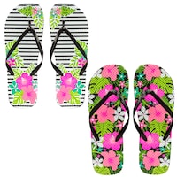 Ladies' Floral Print Rubber Flip Flops — Dollar Tree (SKU 270784)