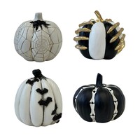 Seasonal Collection Halloween-themed Spooky Pumpkin Decor, Assorted Designs, 1-Count. — Dollar Tree