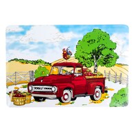 Home Collection Red Truck-Themed Vinyl Placemats, 12x18 in. — Dollar Tree penny item