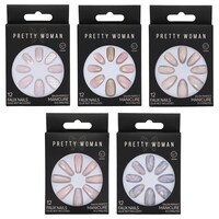 Pretty Woman Glitter Faux Nails, Assorted Styles, 12-Piece Pack. — Dollar Tree
