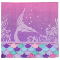 Mermaid Party Lunch Napkins, 20-ct. Packs — Dollar Tree penny item