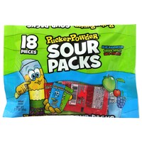 Pucker Powder Sour Packs, 18-ct. packs — Dollar Tree (SKU 305060)