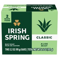 Irish Spring Soap Bars with Aloe, 2-Count. Packs — Dollar Tree