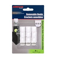 Bulk White Plastic Removable Wall Hooks 0 2 Lbs Dollar Tree