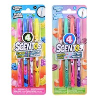 Scentos Scented Neon And Pastel Gel Pens, Assorted Scents, 4-Piece Pack. — Dollar Tree