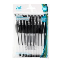 Jot Writing Black Gel Pens, 10-Count. — Dollar Tree
