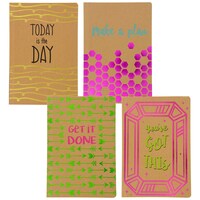 Foil Cover 60-pg. Kraft Notebooks — Dollar Tree