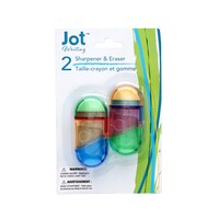2-in-1 Pencil Sharpeners & Erasers, 2-Count. Packs — Dollar Tree