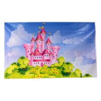 Enchanted Pink Castle Plastic Photo Backdrops, 44x72 in. — Dollar Tree (SKU 263924)