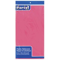Hot Pink Plastic Table Covers — Dollar Tree (SKU 198637)