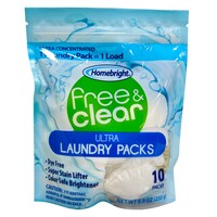 Homebright Free and Clear Laundry Pack, 10-Count Pack — Dollar Tree