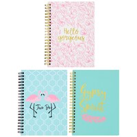Bright Fashion 80-pg. Spiral Notebooks, 5x7 in. — Dollar Tree