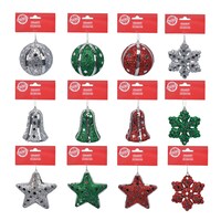 Christmas House Glitter Christmas Ornament, Assorted Designs And Colors — Dollar Tree