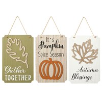 Fall-Themed Sentiment Wall Signs — Dollar Tree (SKU 371213)